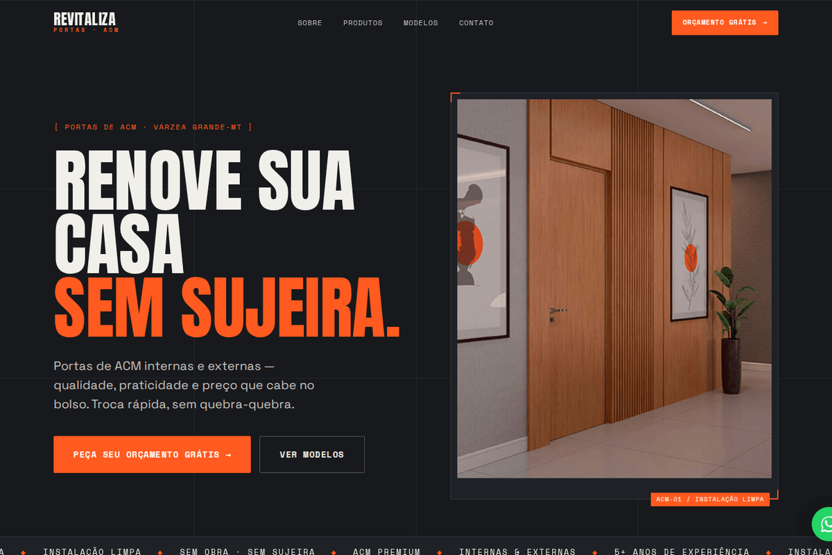 Prévia do site Revitaliza Portas